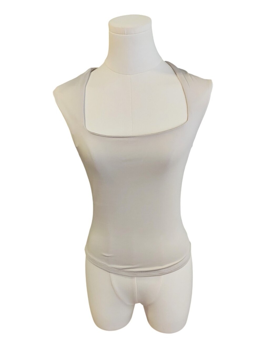 Steve Madden Champagne Bodycon Sleeveless Stretchy Dance Tank Top Size Small
